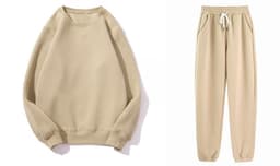 image-Women's Cotton Blend Sweater and Pants Set Plus Velvet 2-Piece