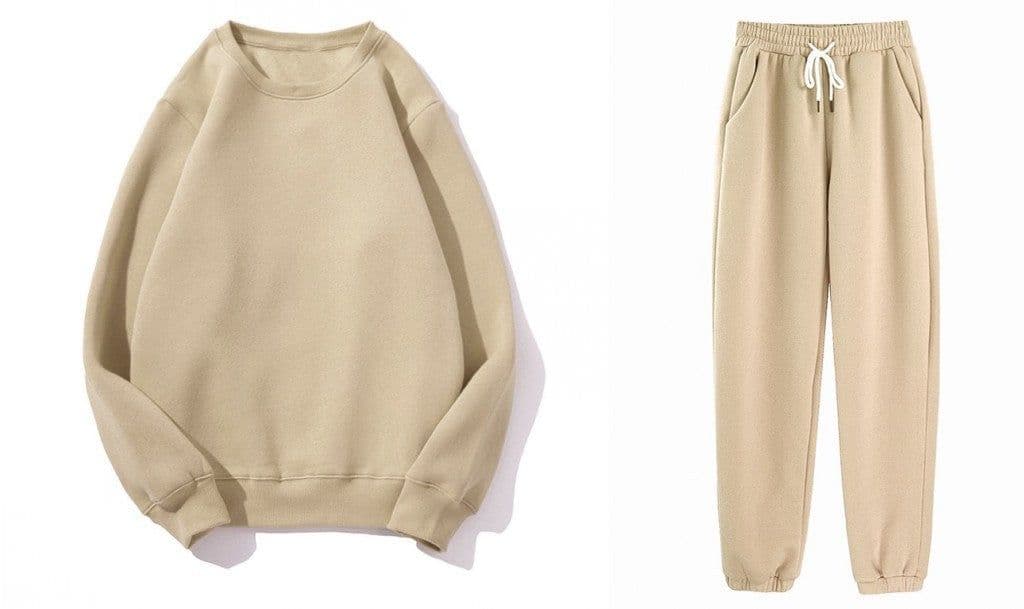 image-Women's Cotton Blend Sweater and Pants Set Plus Velvet 2-Piece