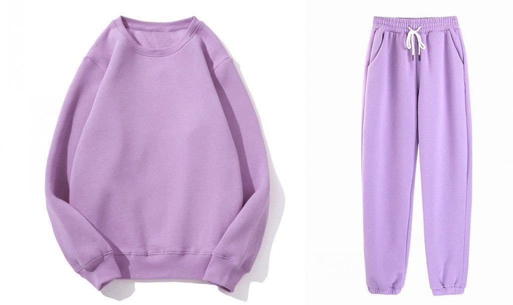 image-Women's Cotton Blend Sweater and Pants Set Plus Velvet 2-Piece