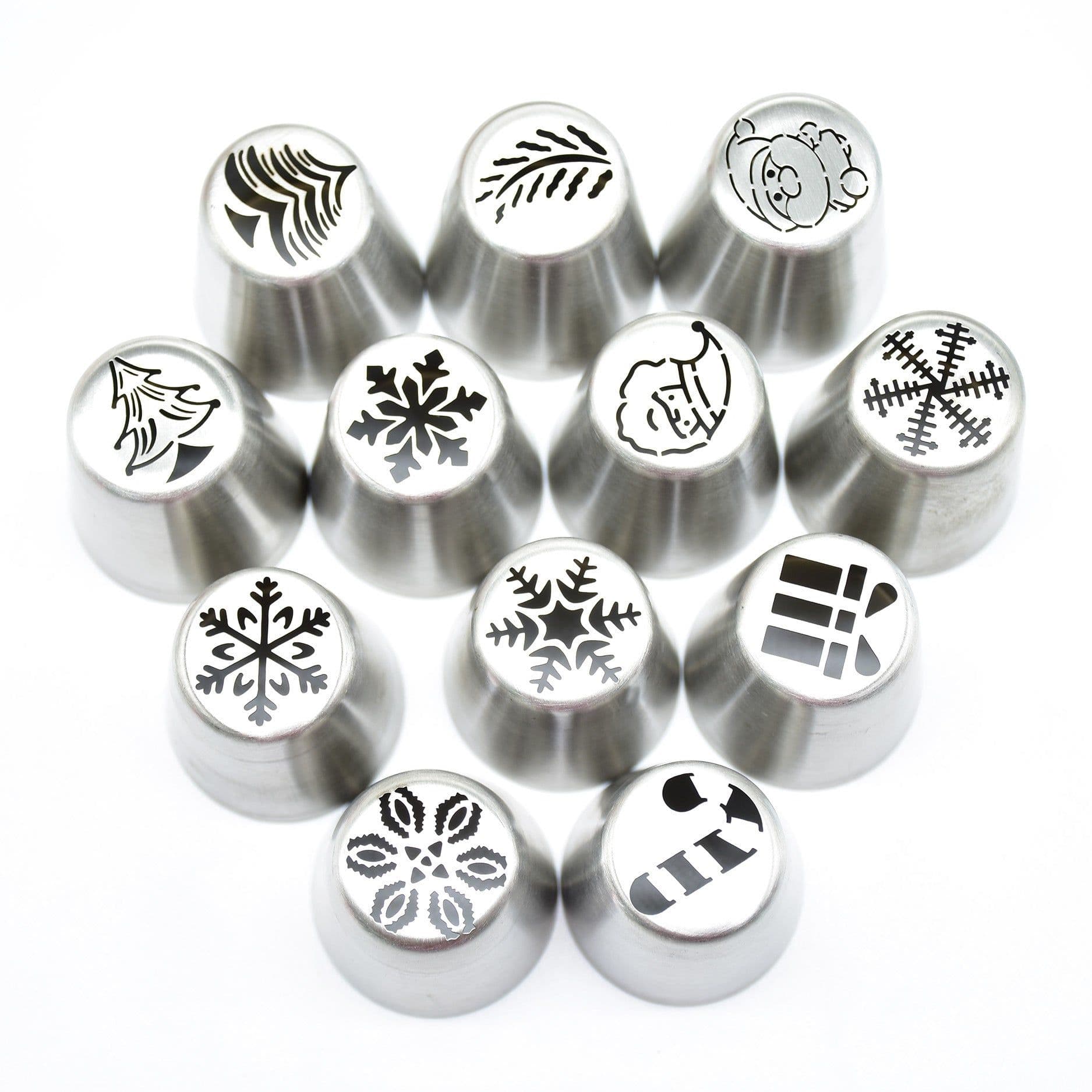 image-Christmas Cake Decorating Tips Set 30pcs Stainless Steel