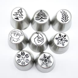 image-Christmas Cake Decorating Tips Set 30pcs Stainless Steel
