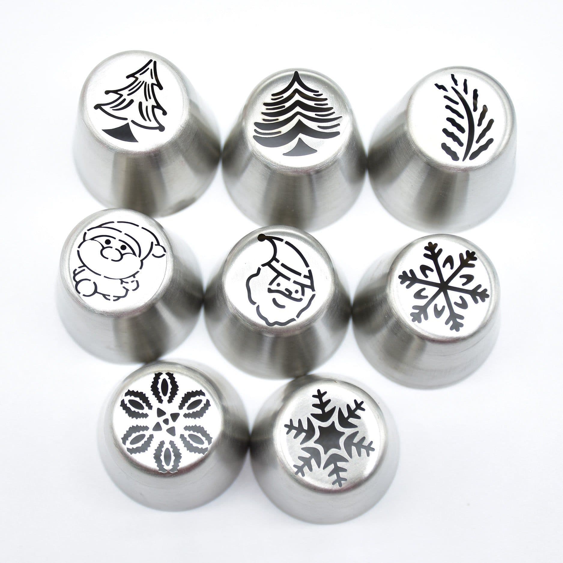 image-Christmas Cake Decorating Tips Set 30pcs Stainless Steel