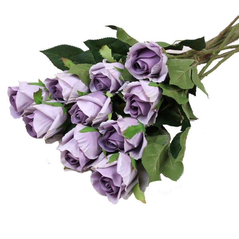 image-Artificial Silk Rose Bouquet 40cm European Style Home Decor