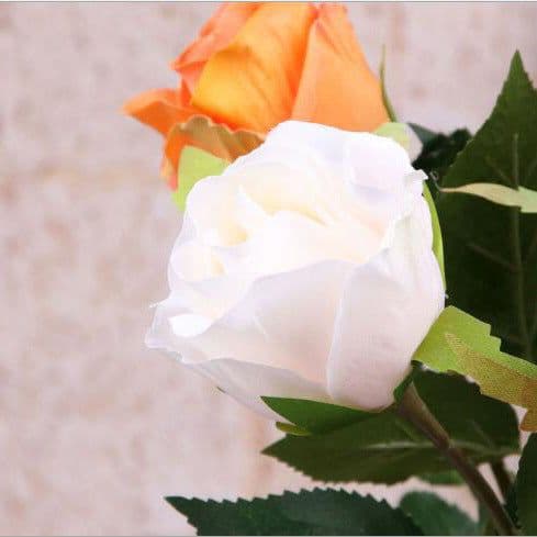 image-Artificial Silk Rose Bouquet 40cm European Style Home Decor