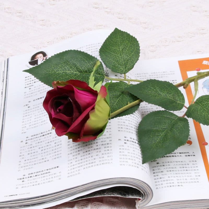 image-Artificial Silk Rose Bouquet 40cm European Style Home Decor