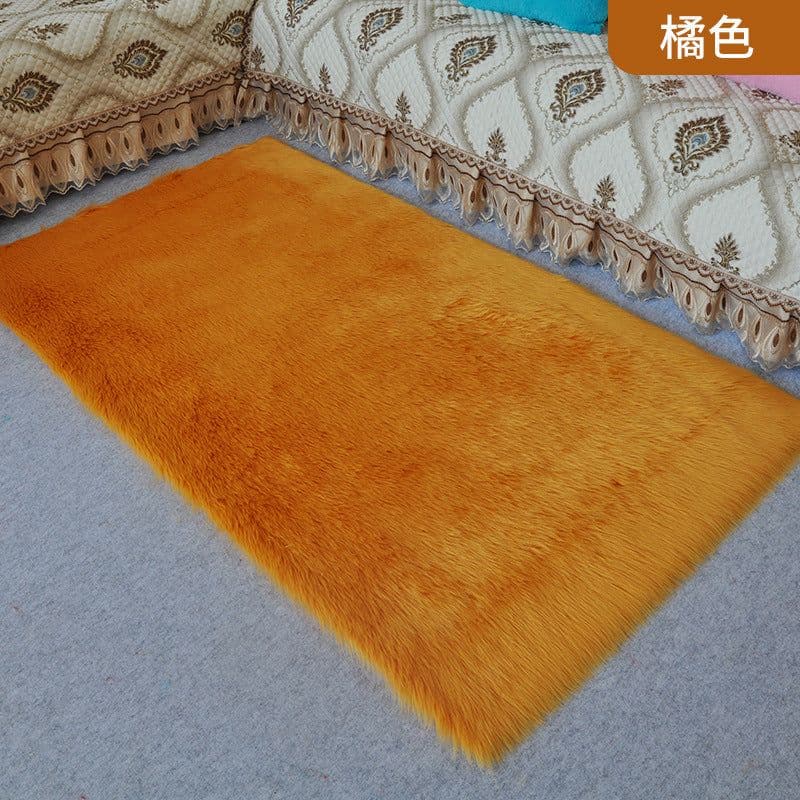 image-Ming Yu Acrylic Square Carpet Modern Simple Plush Floor Mat
