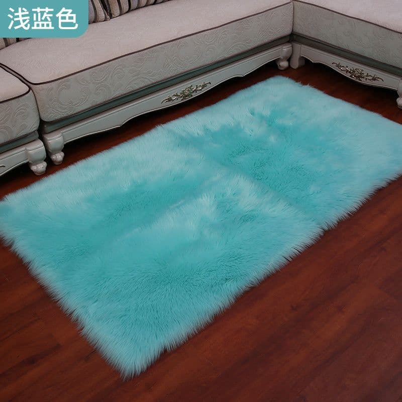 image-Ming Yu Acrylic Square Carpet Modern Simple Plush Floor Mat