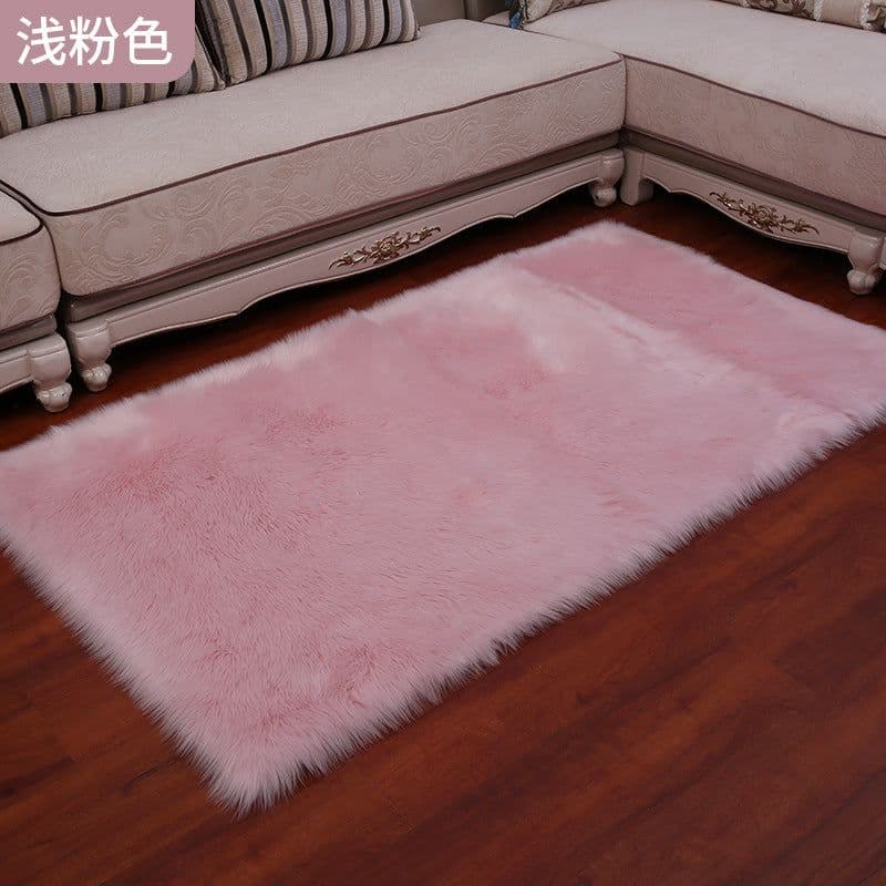 image-Ming Yu Acrylic Square Carpet Modern Simple Plush Floor Mat