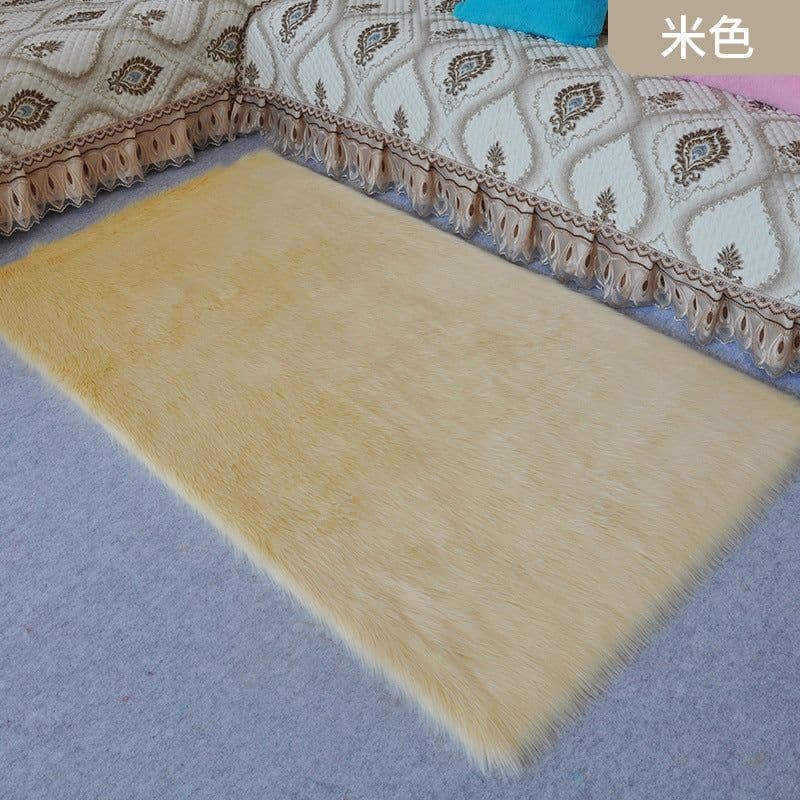 image-Ming Yu Acrylic Square Carpet Modern Simple Plush Floor Mat