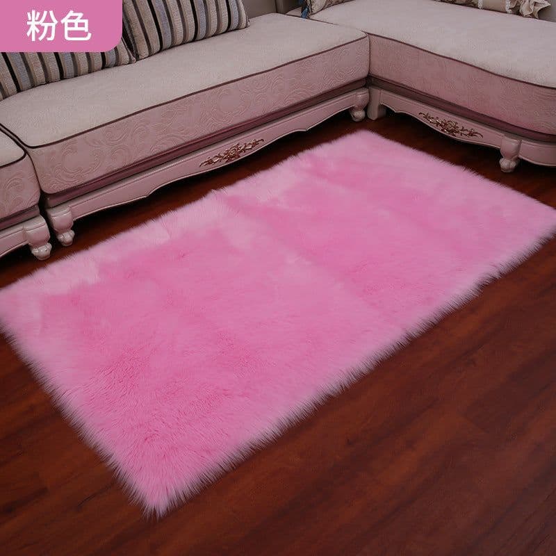 image-Ming Yu Acrylic Square Carpet Modern Simple Plush Floor Mat