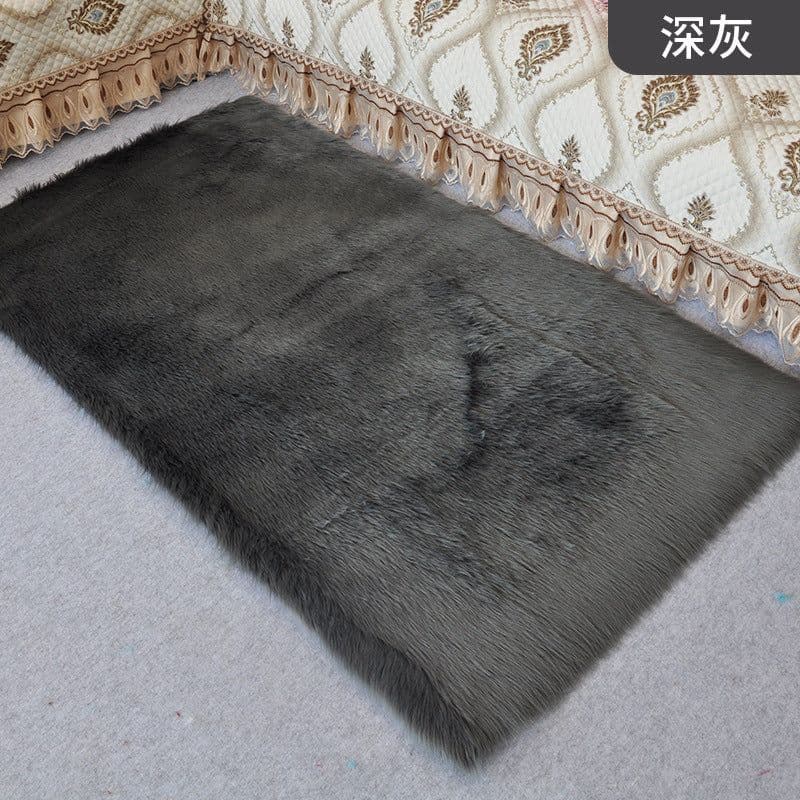 image-Ming Yu Acrylic Square Carpet Modern Simple Plush Floor Mat