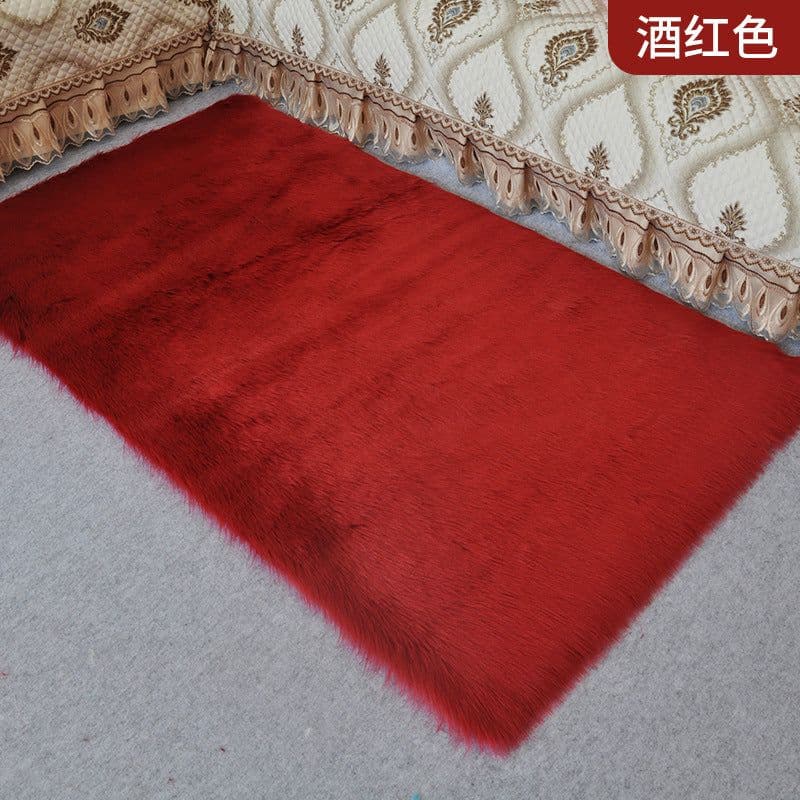 image-Ming Yu Acrylic Square Carpet Modern Simple Plush Floor Mat