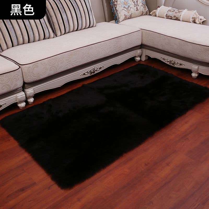 image-Ming Yu Acrylic Square Carpet Modern Simple Plush Floor Mat