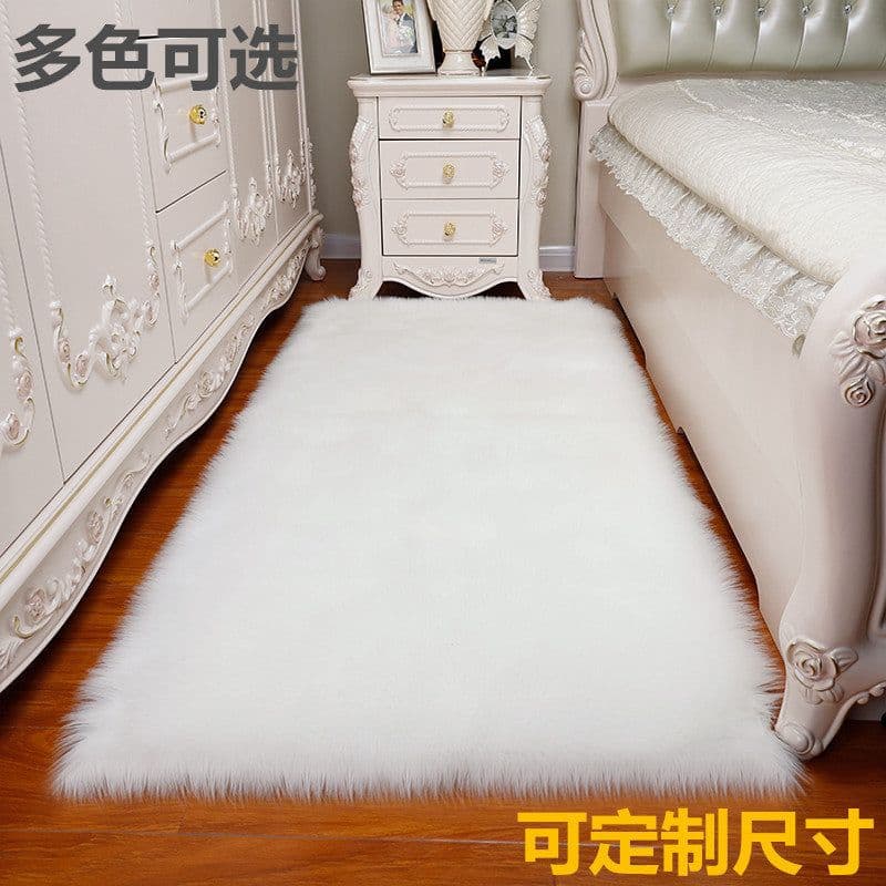image-Ming Yu Acrylic Square Carpet Modern Simple Plush Floor Mat