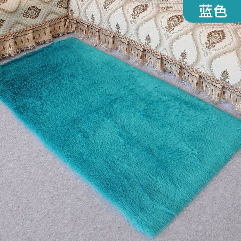 image-Ming Yu Acrylic Square Carpet Modern Simple Plush Floor Mat