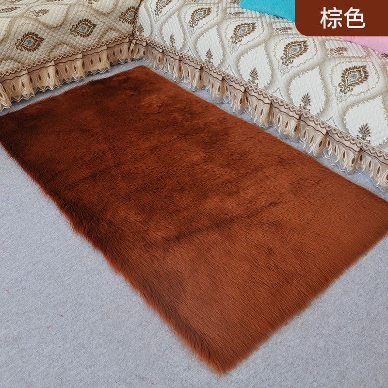 image-Ming Yu Acrylic Square Carpet Modern Simple Plush Floor Mat