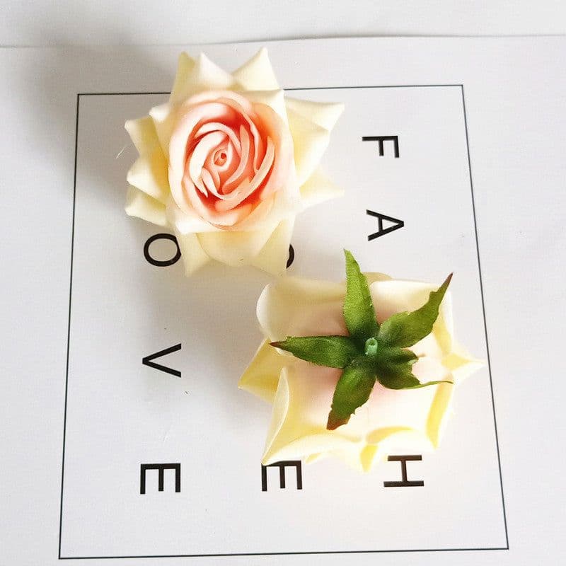 image-Silk Flower Rose Head Wedding Decoration Corsage Arch Floral