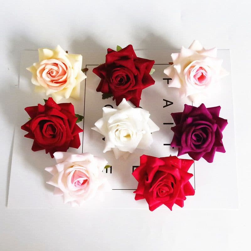 image-Silk Flower Rose Head Wedding Decoration Corsage Arch Floral
