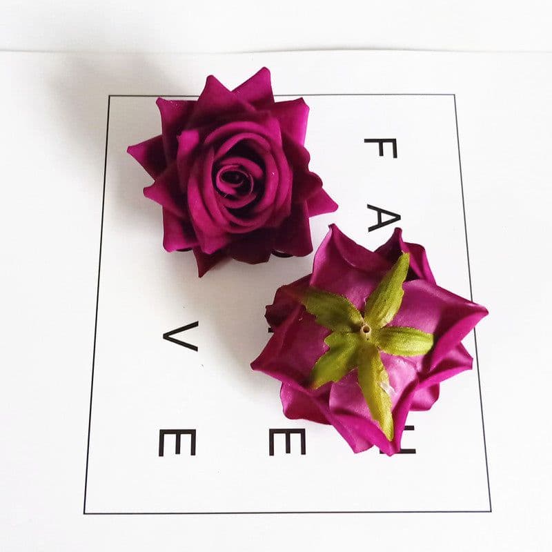 image-Silk Flower Rose Head Wedding Decoration Corsage Arch Floral