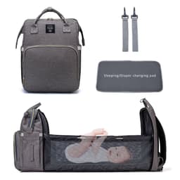 image-LEQUEEN Multifunctional Mommy Backpack Large Capacity Diaper Bag
