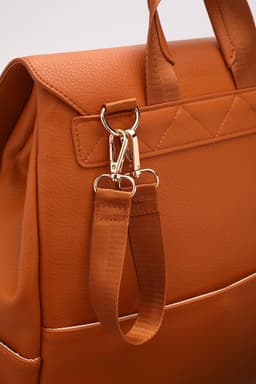 image-PU Mommy Backpack Large Capacity Multifunctional Diaper Bag