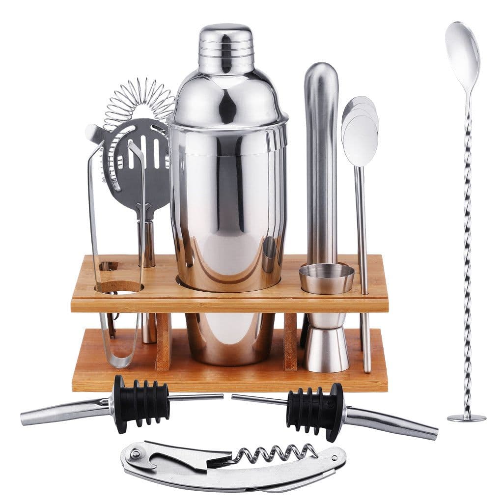 image-304 Stainless Steel Cocktail Shaker 14-Piece Bartending Set