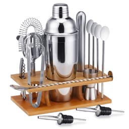 image-304 Stainless Steel Cocktail Shaker 14-Piece Bartending Set
