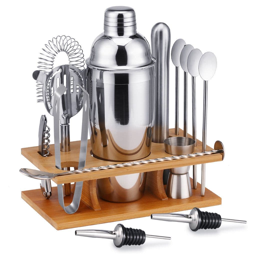 image-304 Stainless Steel Cocktail Shaker 14-Piece Bartending Set