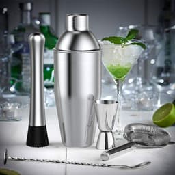 image-304 Stainless Steel Cocktail Shaker 14-Piece Bartending Set