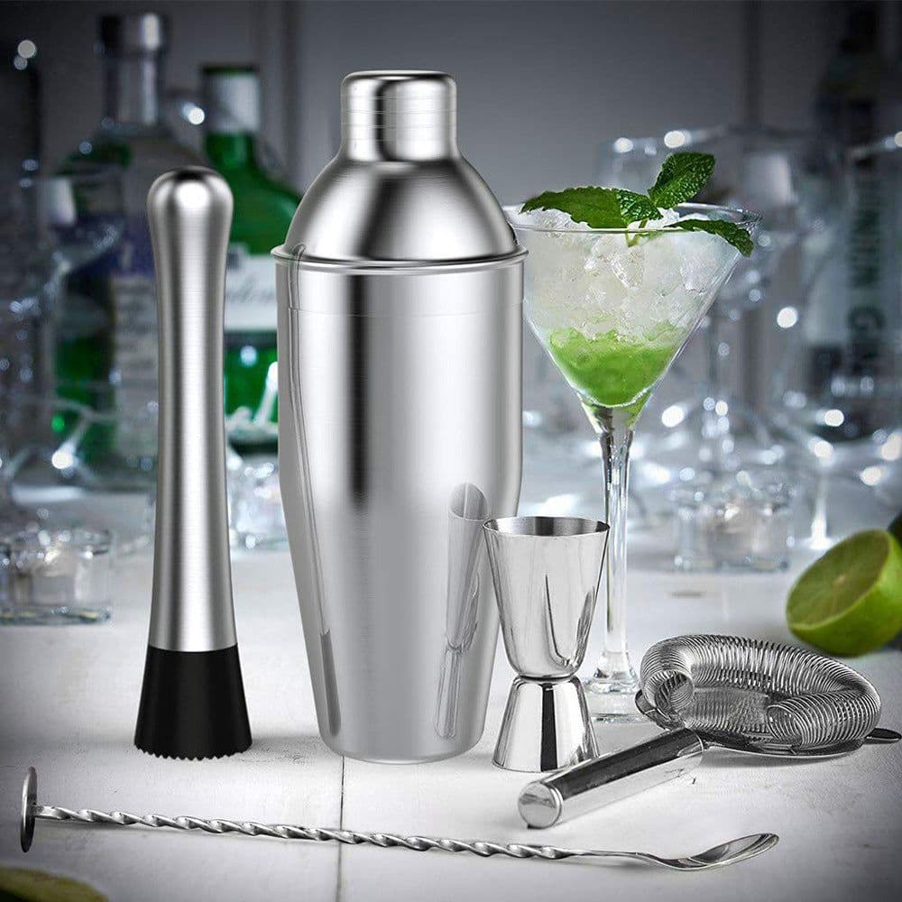 image-304 Stainless Steel Cocktail Shaker 14-Piece Bartending Set