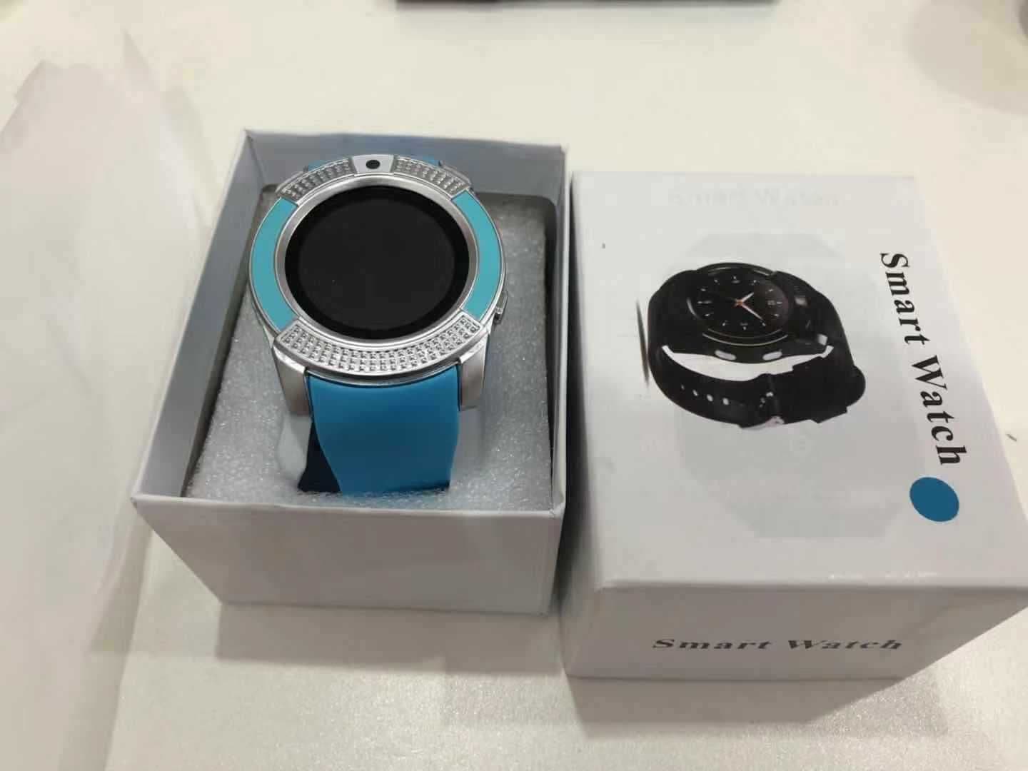 image-V8 Smart Watch 1.44" Bluetooth Camera Phone Android Green