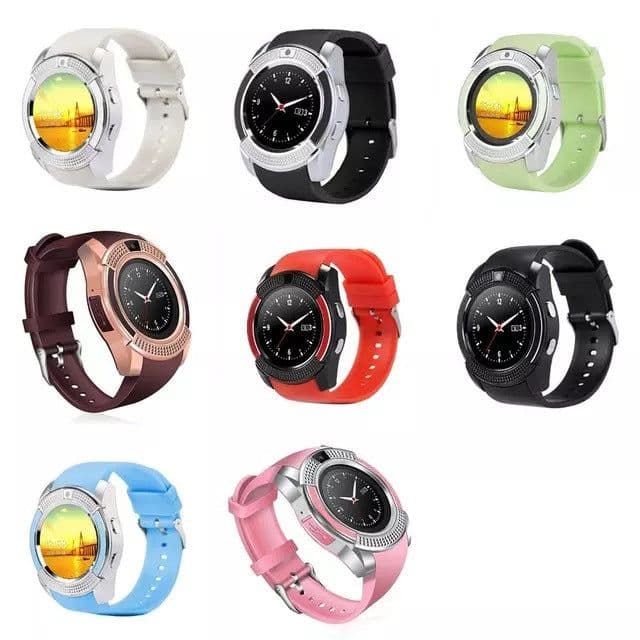 image-V8 Smart Watch 1.44" Bluetooth Camera Phone Android Green
