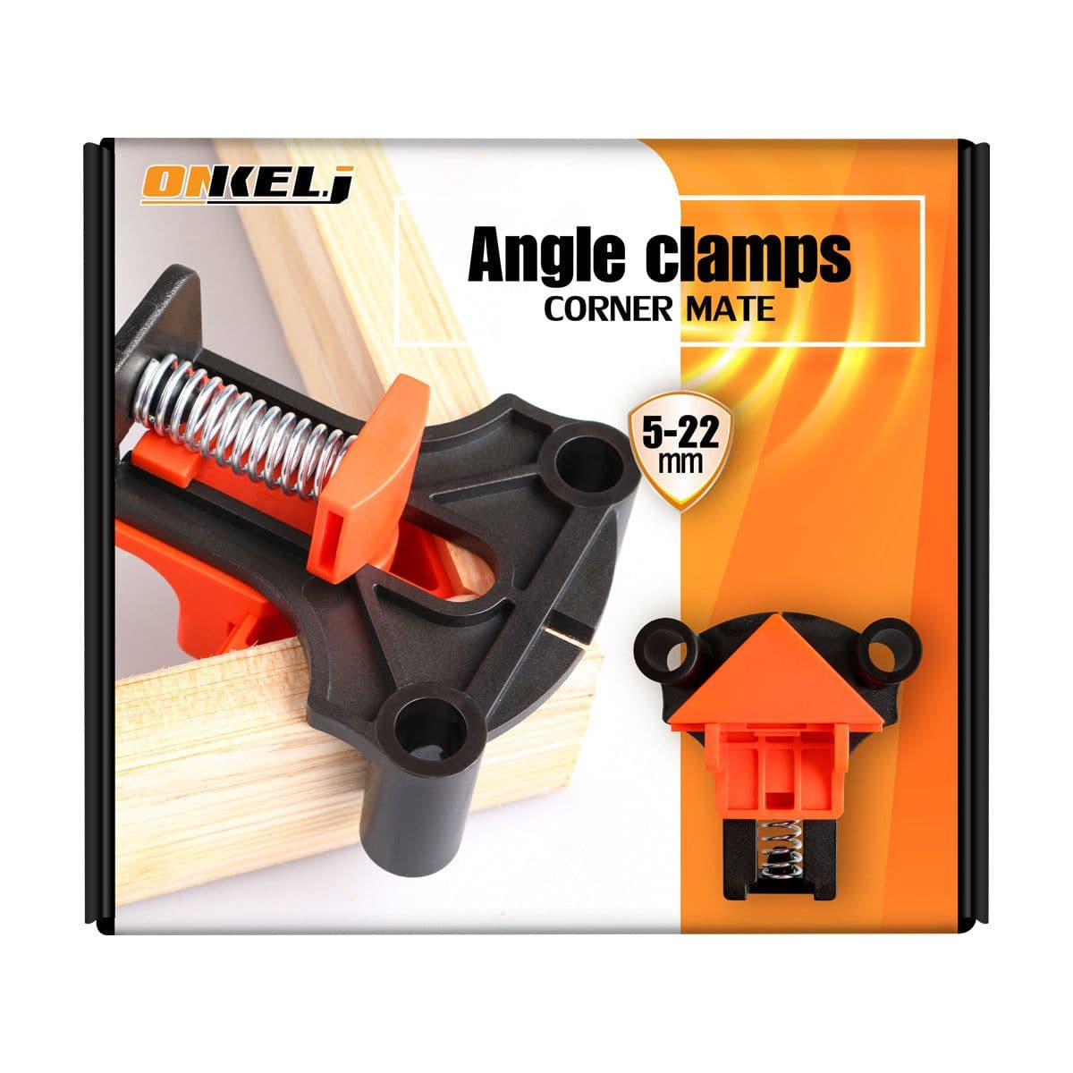 image-Onkel.J Woodworking Right Angle Clamp 90° Corner Clip 4-Pack