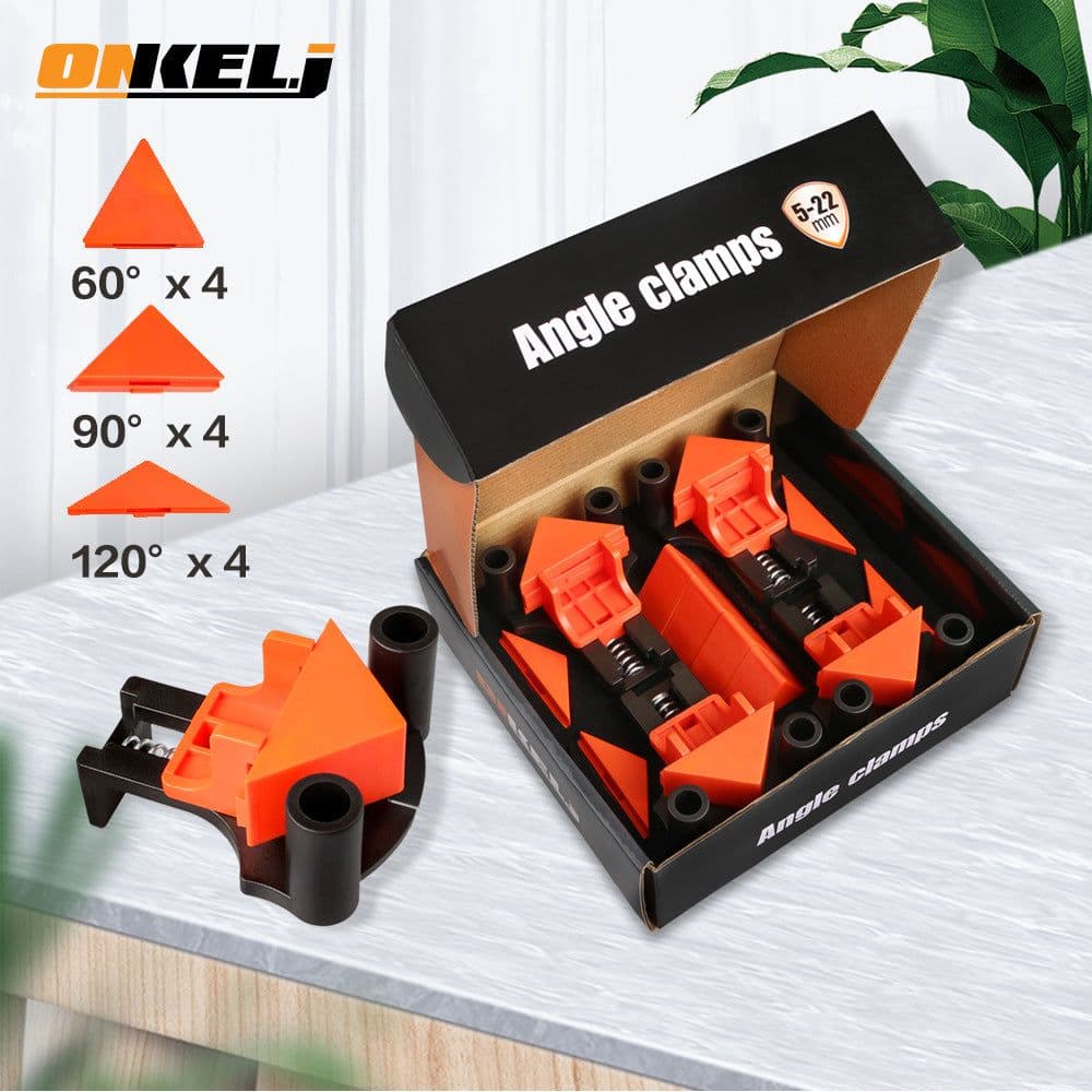 image-Onkel.J Woodworking Right Angle Clamp 90° Corner Clip 4-Pack