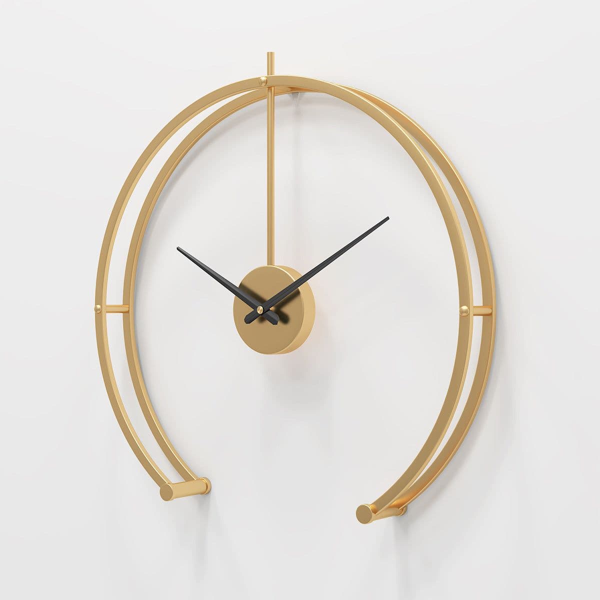 image-Boyida Metal Wall Clock 50cm Black Modern Minimalist Silent