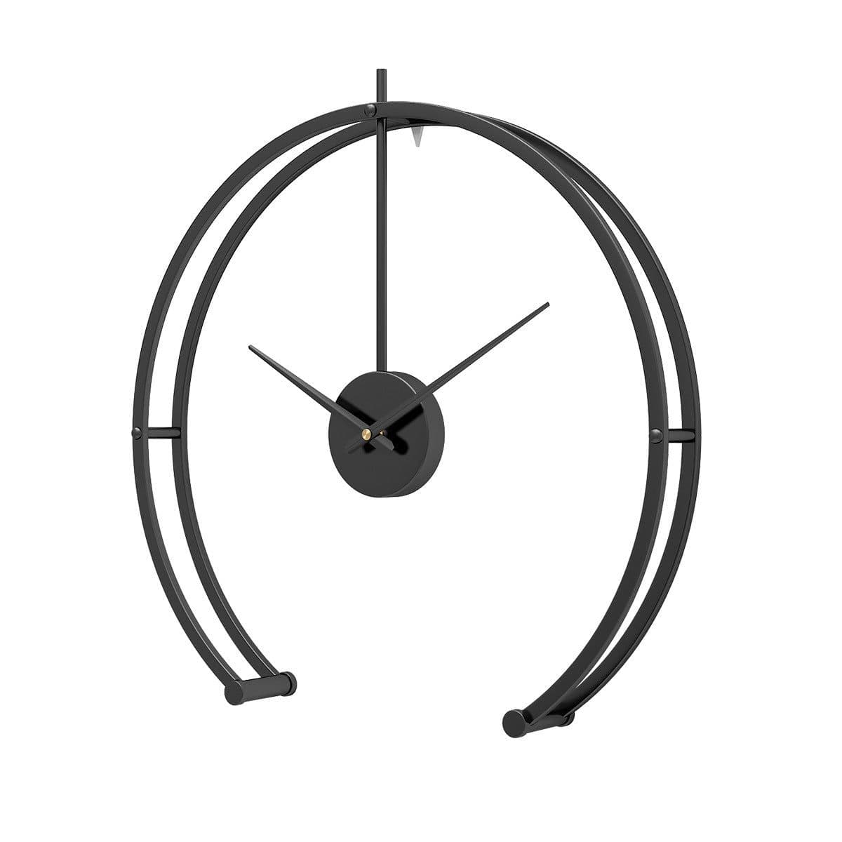 image-Boyida Metal Wall Clock 50cm Black Modern Minimalist Silent