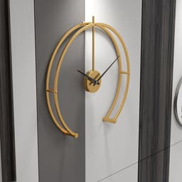 image-Boyida Metal Wall Clock 50cm Black Modern Minimalist Silent