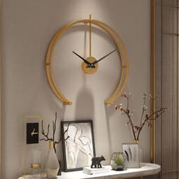 image-Boyida Metal Wall Clock 50cm Black Modern Minimalist Silent