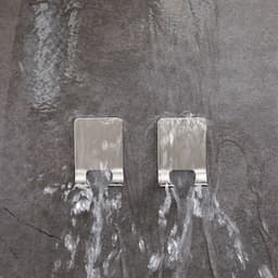 image-Stainless Steel Adhesive Razor Holder Hook for Bathroom