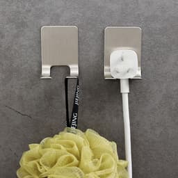 image-Stainless Steel Adhesive Razor Holder Hook for Bathroom