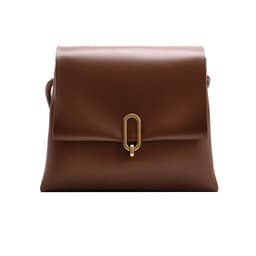 image-Women's PU Leather Small Square Crossbody Bag Brown