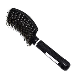 image-Hairdressing Comb Curved Boar Bristle Styling Massage Comb