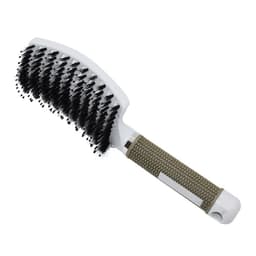 image-Hairdressing Comb Curved Boar Bristle Styling Massage Comb