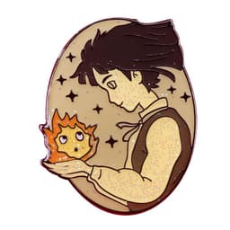 image-Howl's Moving Castle Sophie Calcifer Glitter Brooch Ghibli Anime