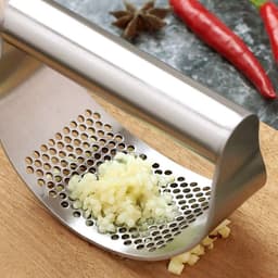 image-Stainless Steel Garlic Press Manual Kitchen Ginger Masher