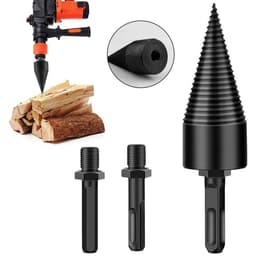 image-Wood Splitting Drill Bit 38mm Hexagonal Shank 8.5mm Hardened Steel