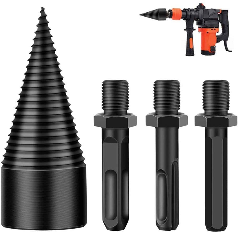 image-Wood Splitting Drill Bit 38mm Hexagonal Shank 8.5mm Hardened Steel