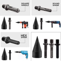 image-Wood Splitting Drill Bit 38mm Hexagonal Shank 8.5mm Hardened Steel