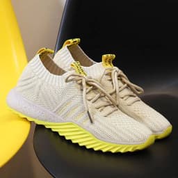 image-Unisex Breathable Knit Mesh Sports Casual Shoes Low Top