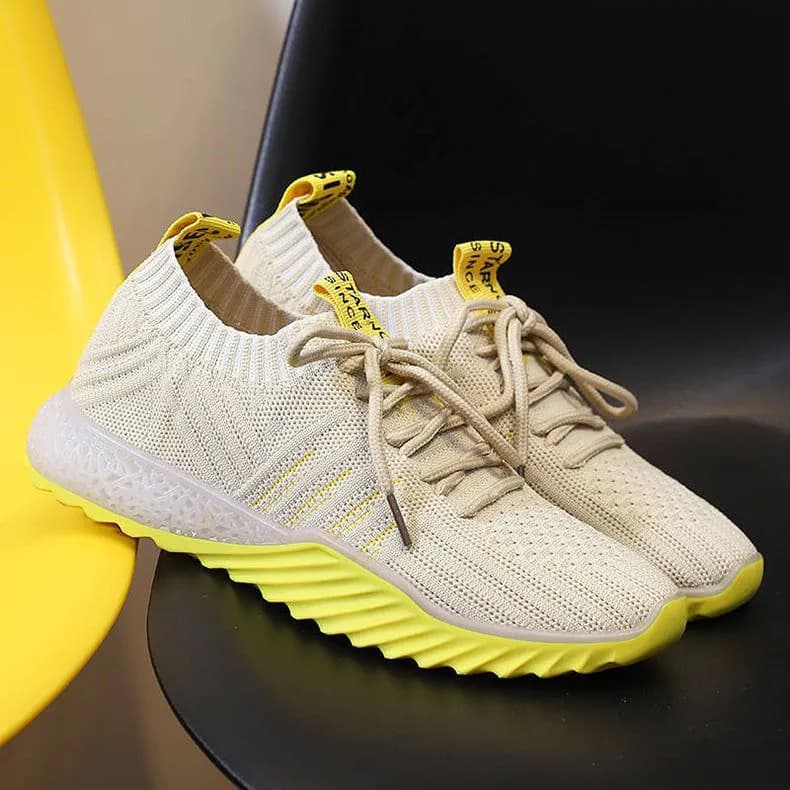 image-Unisex Breathable Knit Mesh Sports Casual Shoes Low Top